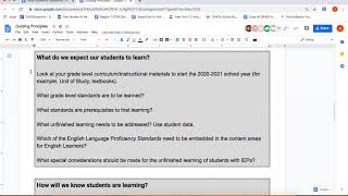 AEA Return to Learn Framework: Protocol to Plan for Accelerated Student Learning