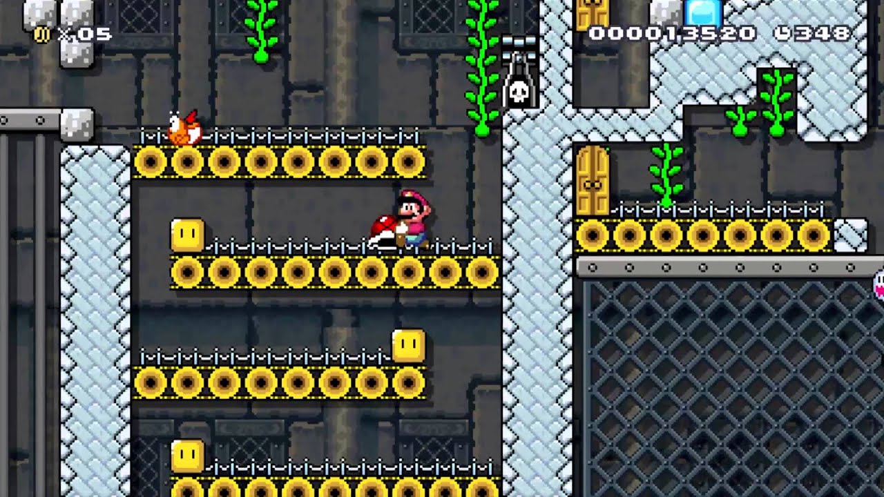 Super Mario Maker - Inferno's Daring Journey *Checkpoints* 60fps - YouTube