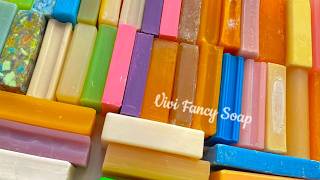 ASMR Soap Cutting/Dry Soap Cutting ASMR/Satisfying Sound ASMR/No Talking/Crunchy Colorful Soaps