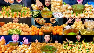 ASMR:EATING 2X SPICY PANIPURI/PHUCHKA/GOLGAPPA*INDIAN PANIPURI EATING CHALLENGE*BIG BITE ASMR