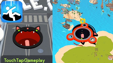 Hole.io - New Maps Update - The Islands & The Future City (Android Ios) Черная Дыра