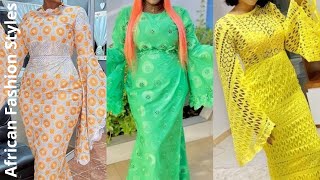 2021 Latest Senegalese/Malian/Gambian Lace Bazin || Lace and Bazin Riche Styles For Admirable Ladies