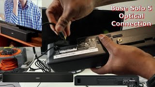 How to Set up / Connect Bose Solo 5 Sound System to TV With Optical Cable