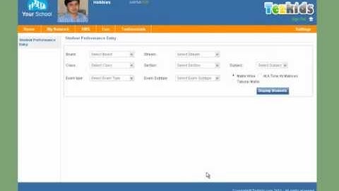How to enter scores using CCE evaluation Matrix(Tezkids.com - School Management Software)