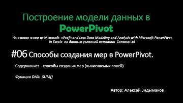 06. Способы создания мер (вычисляемых полей) в PowerPivot