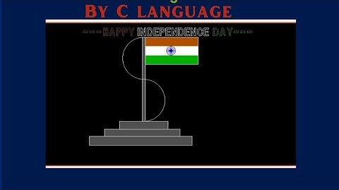 Print Indian flag graphics design in c language Happy Independence day..🇮🇳🇮🇳 #flag @Write_Coding_