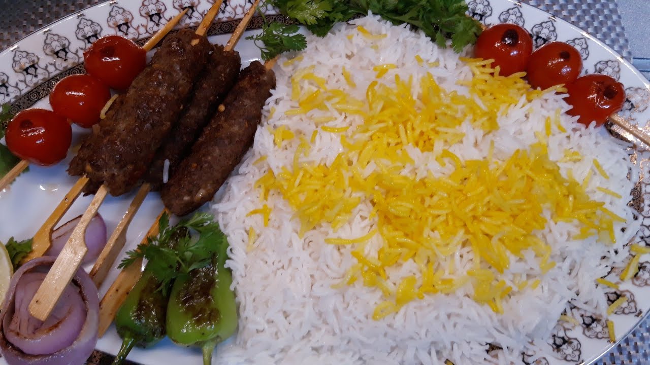Chelo Kabab Recipe How to make Chelo Kebab with Saffron Rice by