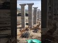 Heavy Excavator Working on Big Flyover Construction