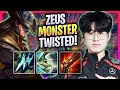 Zeus is a monster with twisted fate  t1 zeus plays twisted fate top vs rumble  season 2024