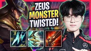 ZEUS IS A MONSTER WITH TWISTED FATE!  T1 Zeus Plays Twisted Fate TOP vs Rumble! | Season 2024