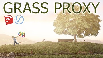 Grass Proxy - "Skatter" - "3D Trees" - "Raytrace" V-RAY FOR SKETCHUP