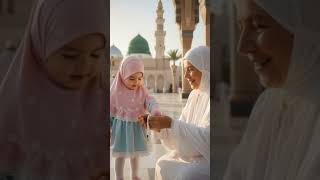 Masha Allah Cute Baby Girl With Her Grandmother In Madina Madina Vibes