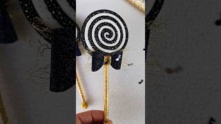 Black Faux Lollipop 🖤🍭 Handmade Candy Decor #handmade #lollipopcandy #shorts