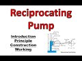 Reciprocating Pump | Introduction | Principle | Construction | Working | In Hindi