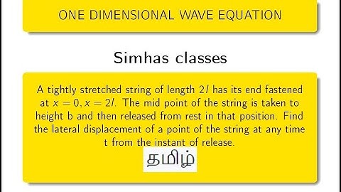 1D_wave_equation || One Dimensional wave equation without initial velocity - Problem 3