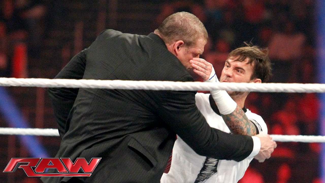 CM Punk attacks WWE Director of Operations, Kane: Raw, Jan. 20, 2014