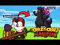 Manhunt CRAZY CRAFT 2! (Speedrunner vs 2 Hunters)