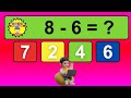 20 One Digit Subtraction Quiz | Math Quiz for Kids