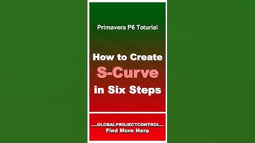 ⏰ How to create the S-Curve in Excel with Primavera P6 Spreadsheet in the Six Steps#primaverap6 #p6