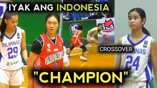 CHAMPION! Gilas Women's U18, Nag-TARAY ang INDO player, Dinale tuloy ng Ankle Breaker