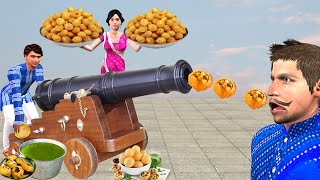 Cannon Ball Pani Puri Eating Golgappa Challenge Street Food Funny Video Hindi Kahani Funny Comedy