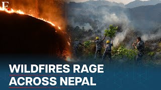 Nepal Grapples with Raging Wildfires; Authorities Blame Severe Heatwave | Firstpost Earth Resimi
