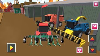 Blocky Plow Farming Harvester | By Game Arcade | Android & Ios GamePlay FHD screenshot 2