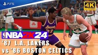 NBA 2K24 [PS5 4K] '86 Lakers vs '87 Celtics - Magic Johnson vs Larry Bird - Next Gen Gameplay