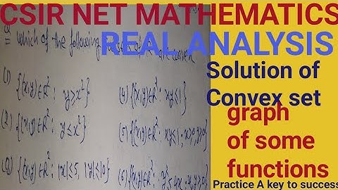 Questions of Convex Set||CSIR NET MATHEMATICS||REAL ANALYSIS