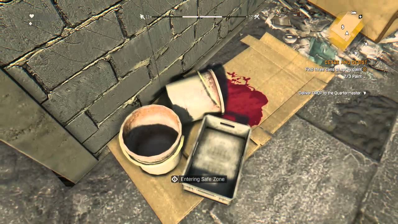 Dying Find 3 Cans of Spray Paint (Locations) PS4 - YouTube