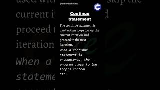 28  Continue Statement #c #Shorts #indiantechnoera
