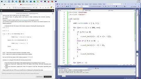 C++ Programming Review - Number Sequence Generation - Homework 01