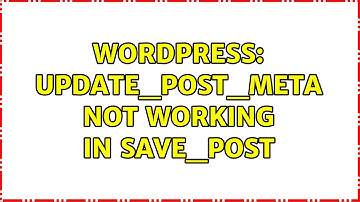 Wordpress: update_post_meta not working in save_post