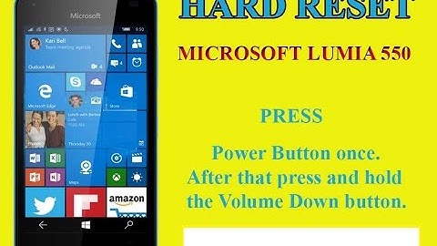 Microsoft Lumia 550 hard reset