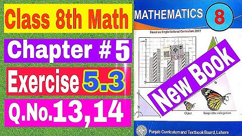 Class 8th Math (Domain) Unit 5- Exercise 5.3 Question 13,14 | 8 class Math new book -PTB-SNC | PCTB