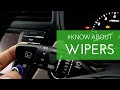 Wiper controls and their proper use.