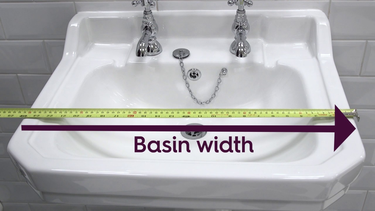 How to... Measure a bathroom basin - YouTube