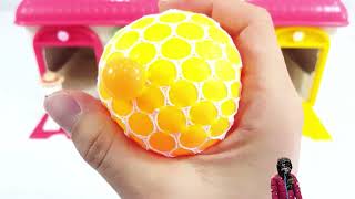 Learn Color Squishy Ball Tayo Garage Bus Surprise Toys fun Video | cocomelon