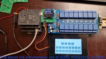 Arduino OPTA - hack 2, OLED + mcp + HMI
