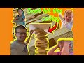 DEADLY GIANT Jenga might HIT THE CEILING Family Funsters (Family Vlog)