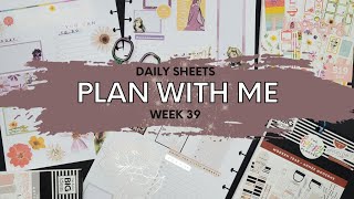 DAILY SHEETS PLAN WITH ME WEEK 39
