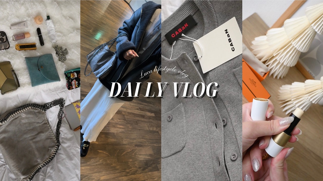 vlog.パートと副業で暮らす日常6日間🎁ご褒美購入品(CABaN,ｴﾙﾒｽ,H&M)バッグの中身💼退勤後のﾅｲﾄﾙｰﾃｨﾝ,せいろご飯,冬の花火大会🎆,池尻大橋ﾃﾞｨﾅｰ,社会人の日常
