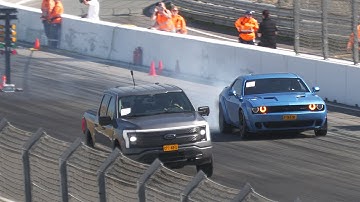 Electric F-150 Lightning vs 1969 Pontiac GTO vs. Ford Mustang Mach-E GT vs. Camaro vs. Challenger