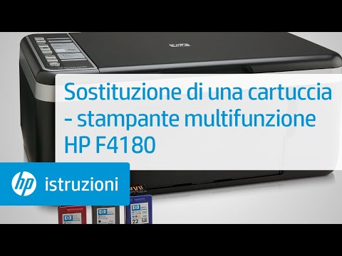 Sostituzione di una cartuccia - stampante multifunzione HP F4180 - YouTube