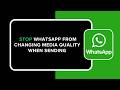 How to Stop WhatsApp from Changing Media Quality When Sending