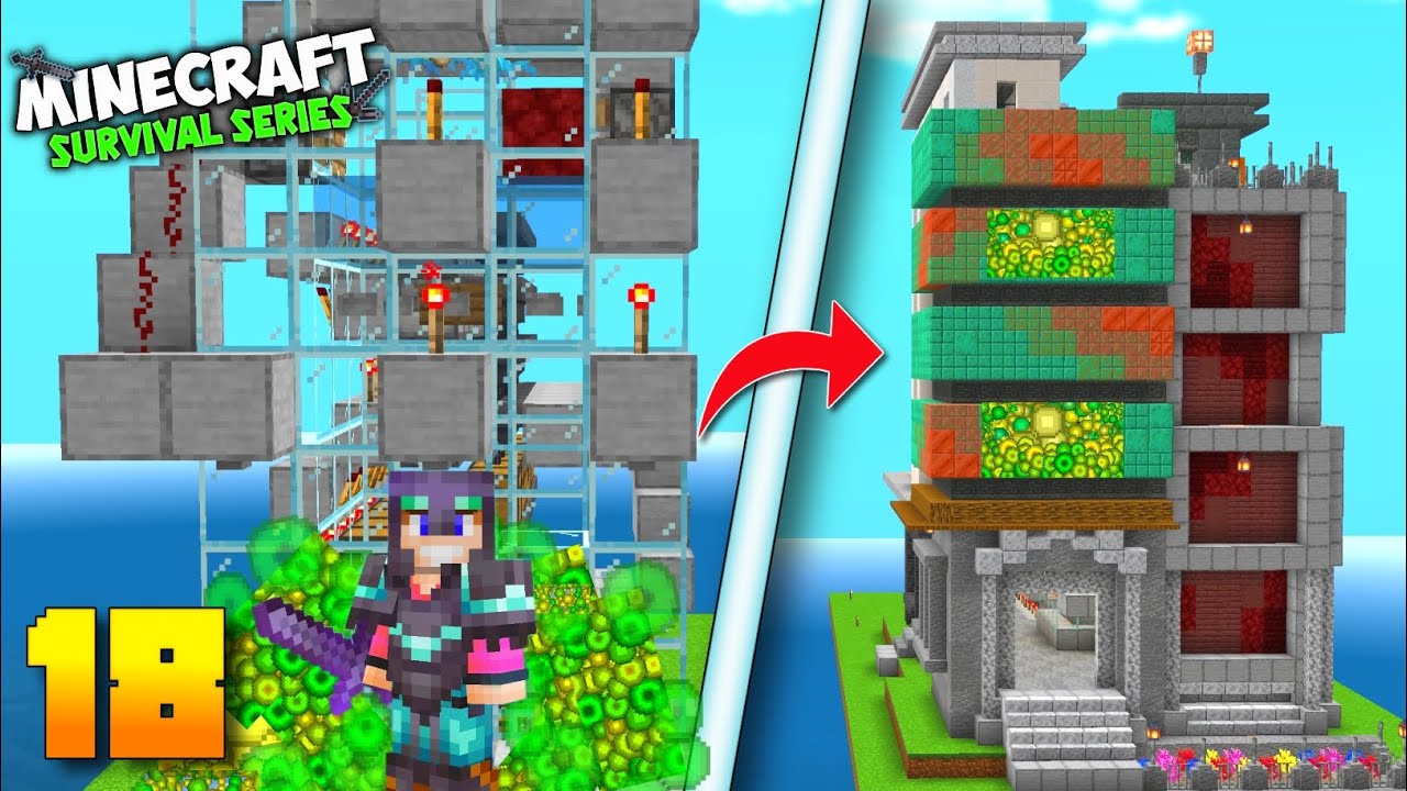 I Built The Best Xp Farm In Minecraft | Minecraft Pe Survival Series ...
