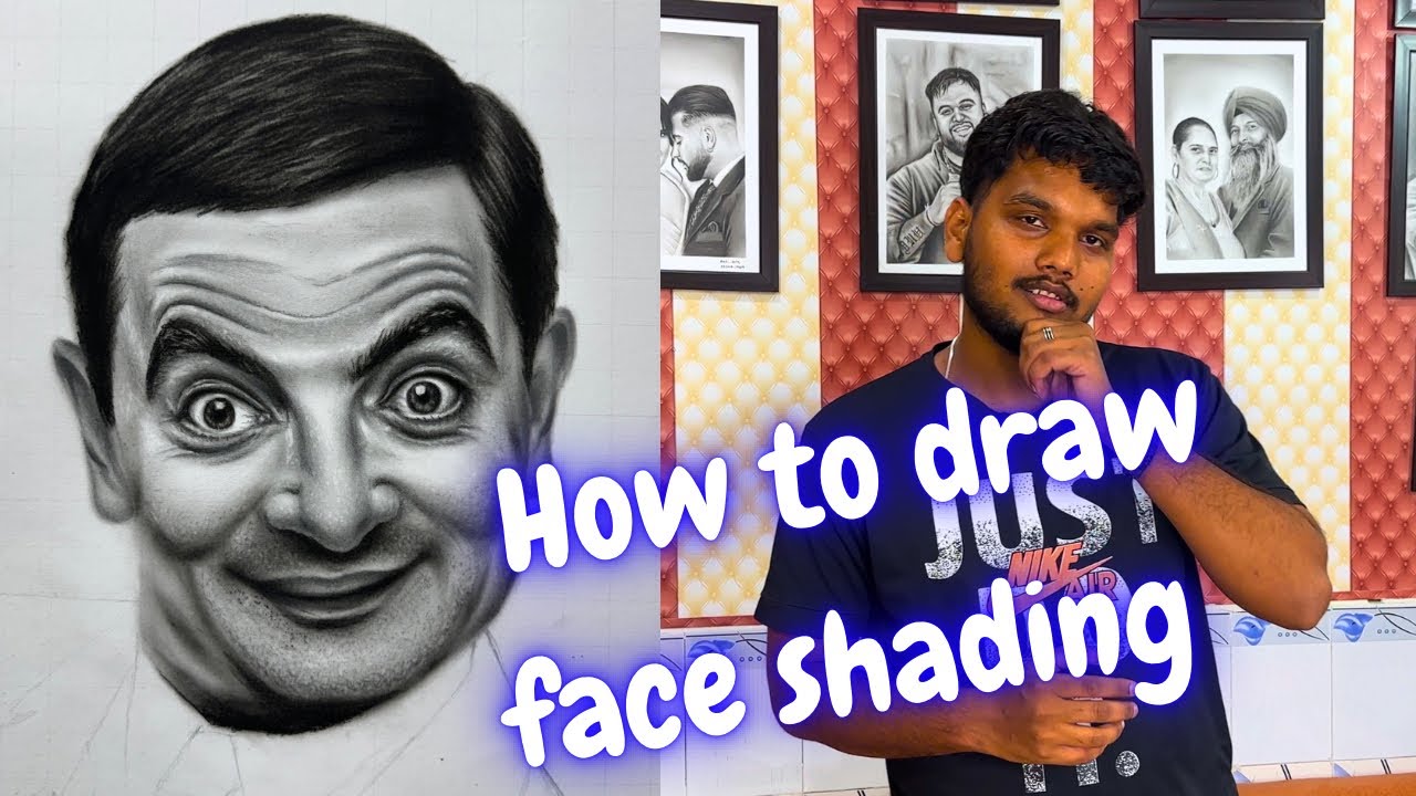 How to draw face shading 😇|| Mr.Bean