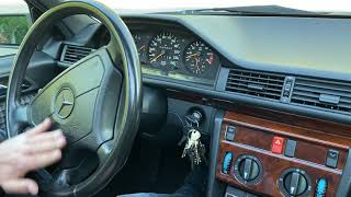 1993 Mercedes-Benz E220  - Motorstart und Innenraum - engine run and interior Mercedes 1993 E Class