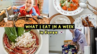 WHAT I EAT IN A WEEK  IN KOREA: DAILY VLOG, UNBOXING PAKET, MASAK2 DI RUMAH & MAKAN DI LUAR