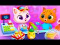Котик Бубу и Мими #8 День Рождение и Супермаркет Bubbu & Mimmi World на пурумчата